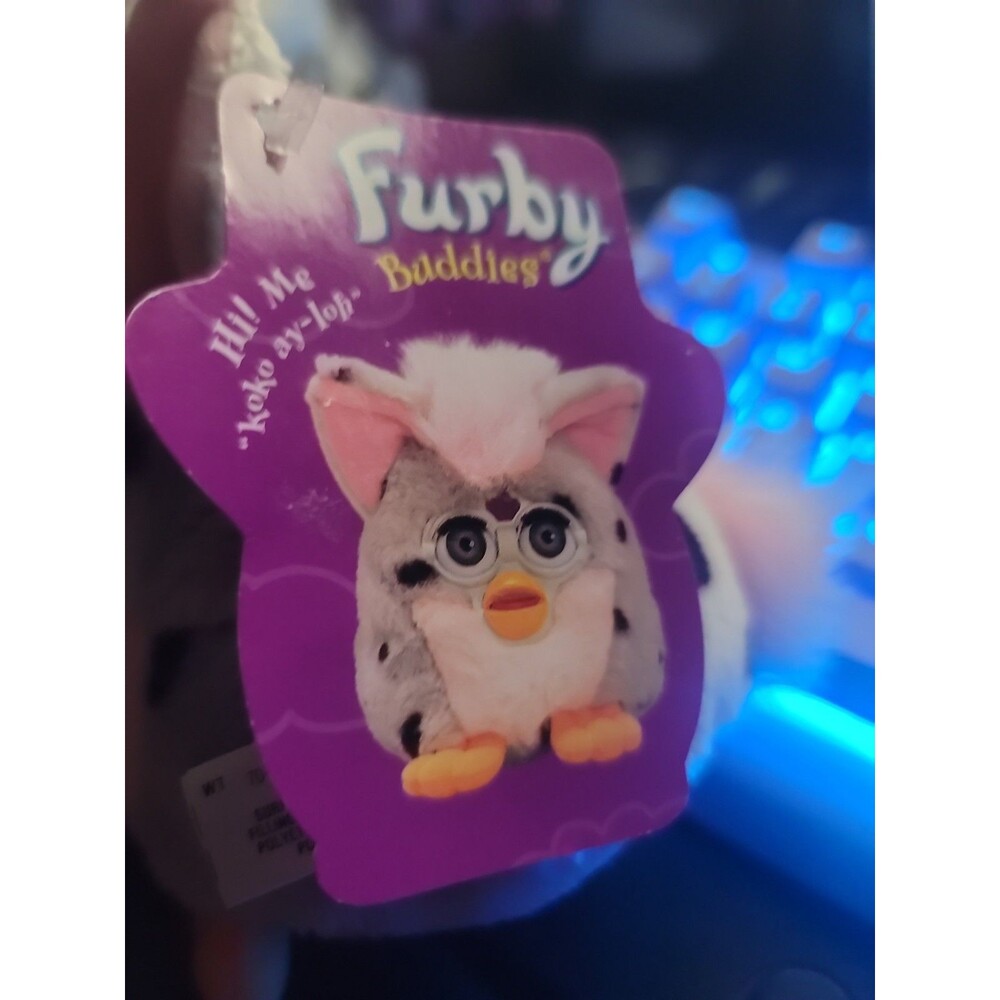 Furby Buddies More Light Plush Gray Pink Tiger Electronics Vintage 1999 NWT - Picture 5 of 5